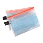 Hoesje met ritssluiting  / zakje voor mondmasker A6 liggend