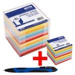 OTTO Office Memobox met gekleurd papier incl. balpen Active en reserveblaadjes voor memobox gekleurd