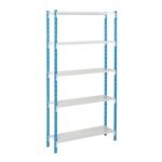 Open steekkast systeem »Flip« basisdeel 5 staalplaat planken 125 x 40 cm