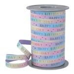 Lint met motief  pastel Rainbow Birthday