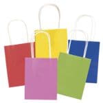 folia Pak met 20 papieren tassen Basic maat S - 5 kleuren
