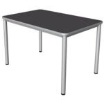 Kerkmann Bureau Prime 120 cm, 4 poten aluminiumzilver