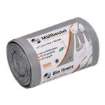 50 afvalzakken van gerecycleerd materiaal met handgrepen �FIRST PLUS pcr &reg;� 30 liter grijs