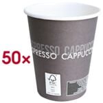 Set van 50 wegwerpbekers voor warme dranken To Go 0,2 liter  80 mm