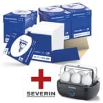4x Multifunctioneel printpapier A4 Clairefontaine 2800 - 10000 bladen (totaal), 80g/m² incl. Eierkoker »EK 3165«