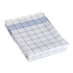 Theedoeken blauw/wit geruit in pak van 3