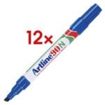 12x Artline Permanent-Marker 90N - schuine punt, Lijndikte 2,0  - 5,0 mm (XB)