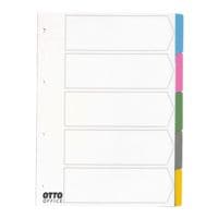 OTTO Office tabbladen, A5, blanco 5-delig, meerkleurig, karton