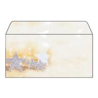 SIGEL Kerstenveloppen Glitter Stars - 50 stuks