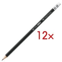 12x Potlood Faber-Castell 1112, HB, met gom