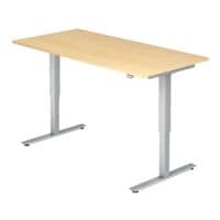 HAMMERBACHER Bureau hoogte verstelbaar (elektrisch) XMST16 »Upper Desk« 160 cm, L-onderstel aluminium kleur