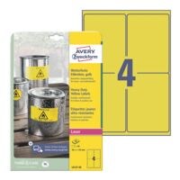 Avery Zweckform Gele weerbestendige folielabels 33,1 x 139 mm �L6127-20�