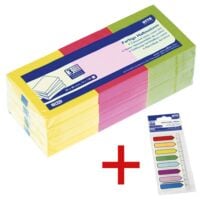 12x OTTO Office blok herkleefbare notes  5 x 4 cm, 1200 bladen (totaal), gesorteerd in kleuren incl. Indexstroken Pijlen 45 x 12 mm