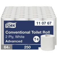 Tork Toiletpapier Advanced 2-laags, extra wit - 64 rollen (8 pakken van 8 rollen)