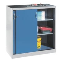 CP stalen kast stalen kast met schuifdeuren afsluitbaar, 120 x 120 cm