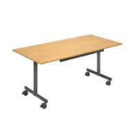 SODEMATUB mobiele klaptafel 140 cm, T-poot antracietkleur