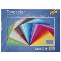 folia Gekleurd papier 130 g/m 50 kleuren 25 x 35 cm 50 bladen