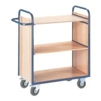 ROLLCART Etagewagen met 2 wanden 100x50 cm houten laadvlak