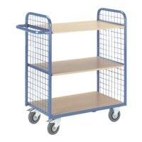 ROLLCART Etagewagen met 2 roostermuren 100x49 cm houten laadvlak