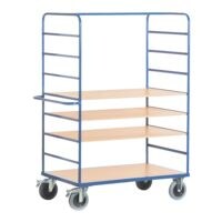 ROLLCART Hoge klasseerwagen 100x70 cm houten laadvlak