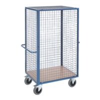 ROLLCART Rooster kastwagen met spijlvergrendeling 121x80 cm houten laadvlak