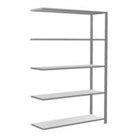 SCHULTE Lagertechnik Uitbreiding stalen open kast 130x200 cm »MULTIplus150« 40 cm diepte 5 legborden gegalvaniseerd