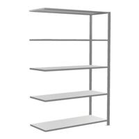 SCHULTE Lagertechnik Uitbreiding stalen open kast 130x200 cm »MULTIplus150« 50 cm diepte 5 legborden gegalvaniseerd