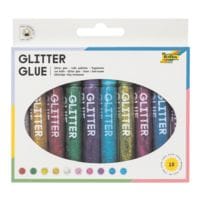 folia Set van 10 vloeibare lijmstiften »Glitter Glue«
