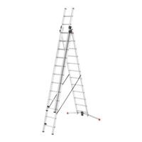 Hailo Aluminium combiladder S100 ProfiLOT 3-delig 33 sporten