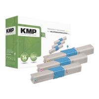 KMP Set van 3 toners vervangt Oki 44973536 / 44973534 / 44973533