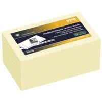 6x OTTO Office Premium blok herkleefbare notes  extra sterk 12,5/7,5 cm, 1200 bladen (totaal), geel