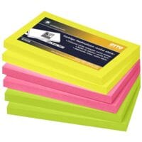 6x OTTO Office Premium blok herkleefbare notes  extra sterk 12,5/7,5 cm, 600 bladen (totaal), gesorteerd in kleuren