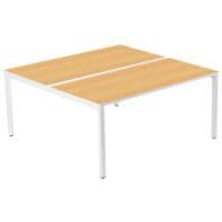 easyDesk by Paperflow Dubbel bureau 160 cm, 4 poten wit