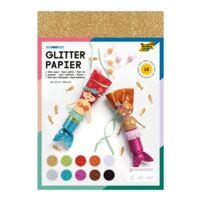 folia Glitterpapier »BASIC« 170 grams 10 kleuren 24 x 34 cm 10 bladen