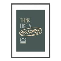 Paperflow Foto voor aan de wand A3 Think like a customer kader zwart