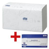 Papieren handdoekjes Tork Advanced 2-laags, hoogwit, 25 cm x 23 cm van tissue met Z-vouw - 3750 bladen (totaal) incl. Doos met tissues, 90 tissues