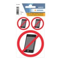Herma 30 waarschuwingsstickers Geen mobiele telefoon
