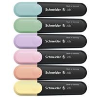 6x Schneider Markeerstift Job Pastell, schuine punt