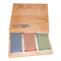 DMT 3-delige set diamant slijpstenen in houten box