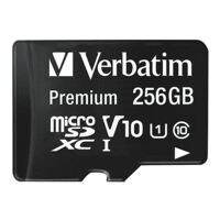 Verbatim Micro SDHC-geheugenkaart 256 GB Premium U1 incl. adapter