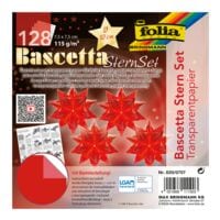 folia Pak met 5x Bascetta sterren set rood