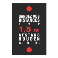 Miltex Motief mat �Afstand houden� 120x180 cm