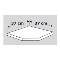 Kerkmann Hoekbodemplaat voor stalen open kast Stora 100 50 cm diep