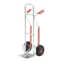 ROLLCART Aluminium stapelwagen met luchtbanden tot 150 kg