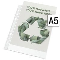 Esselte folderhoesje 100% gerecycleerd A5 generfd, bovenaan open - 100 stuk(s)