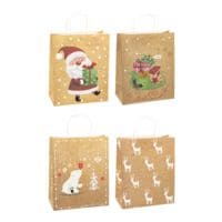 TSI Cadeautasjes Kerstmis groot, pak met 12