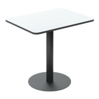 meet Bistrotafel gemelamineerd blad Mezzo 80 cm, met sokkel zwart