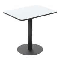 meet bistrotafel gefineerd blad Mezzo 80 cm, met sokkel zwart