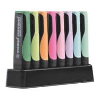STABILO Markeerstift Green BOSS® pastel met 8 kleuren in een placemat, schuine punt