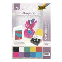 folia Glitterpapier »Glänzend« 70 g/m² 23 x 33 cm 10 bladen